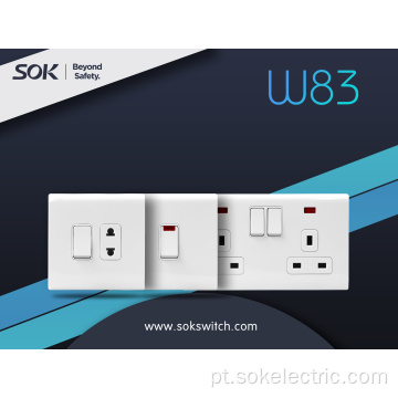 Tomada de parede britânica 1Gang BS Socket Outlet